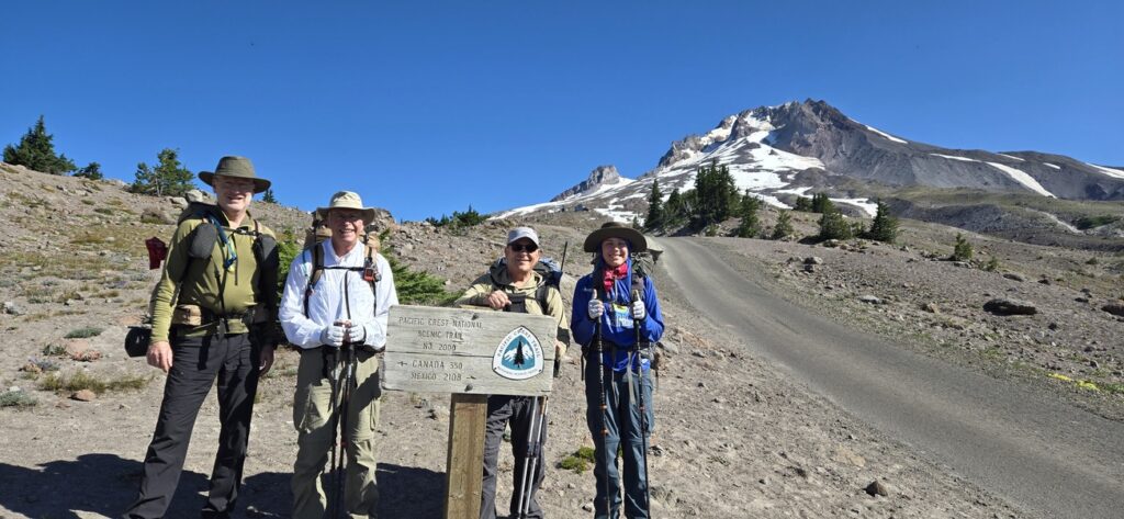 Four guys and Mt Hood