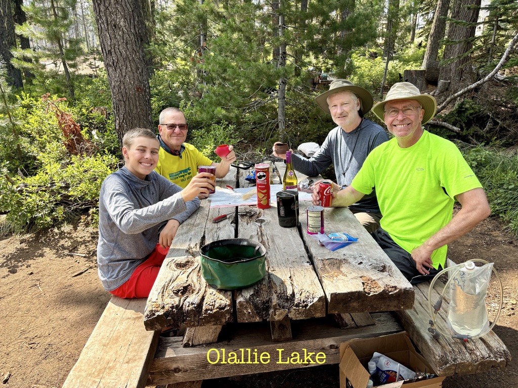 Picnic table at Olallie Lake