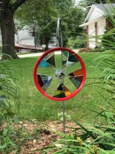 Up-cycled bike wheel