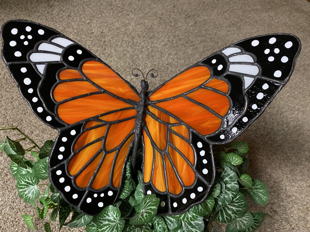 Butterfly stained glass piece