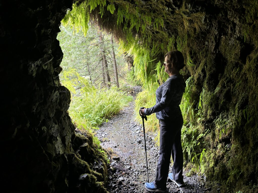 Lady in tunnel